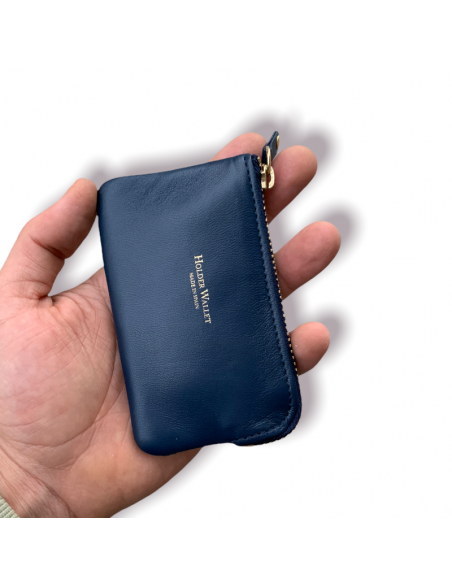 MONEDERO TARJETERO CREMALLERA (AZUL)