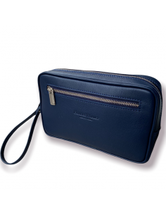 NAVY BLUE LEATHER POUCH (...