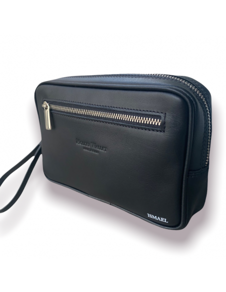 POUCH DE PIEL NEGRO ( NECESER PIEL)