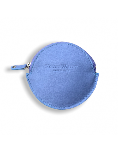 MONEDERO PANDERETA REDONDO MALVA CLARO