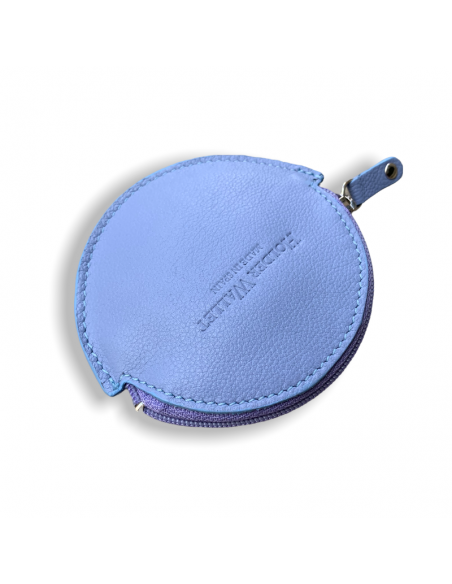 MONEDERO PANDERETA REDONDO MALVA CLARO