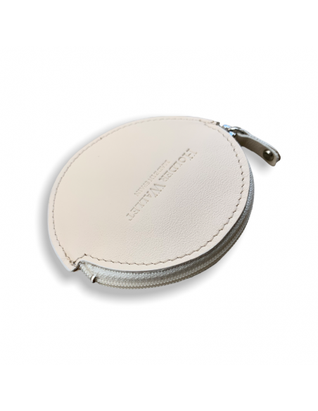 MONEDERO PANDERETA REDONDO BLANCO ROTO