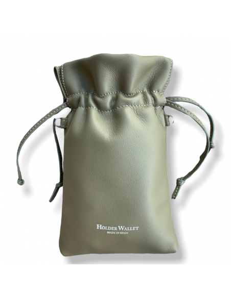 MINI SACO BANDOLERA VERDE AGUA 100% PIEL