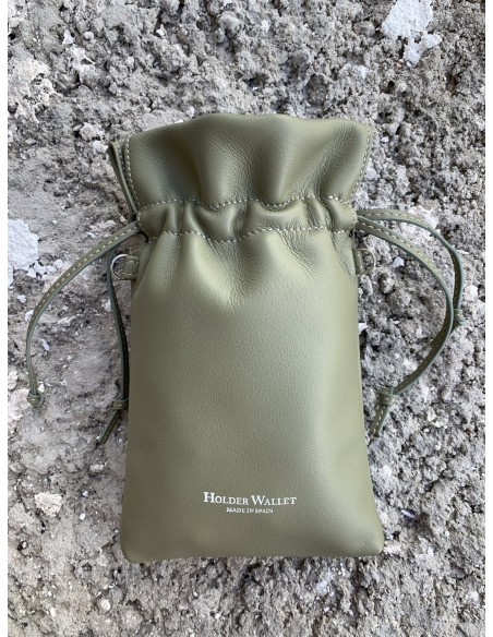 MINI SACO BANDOLERA VERDE AGUA 100% PIEL