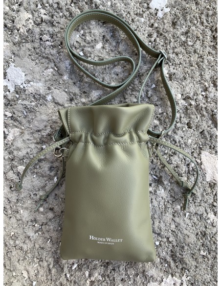 MINI SACO BANDOLERA VERDE AGUA 100% PIEL