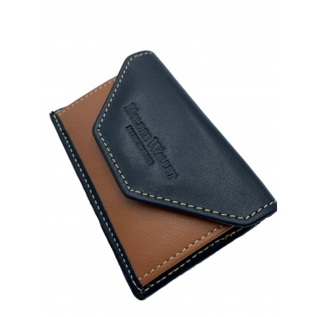 COIN POCKET  LEATHER (black and tan)