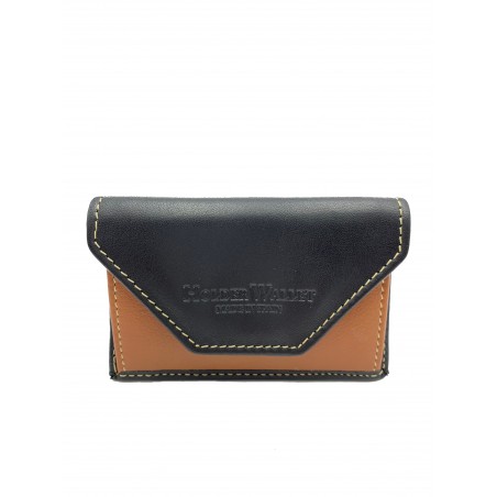 COIN POCKET  LEATHER (black and tan)