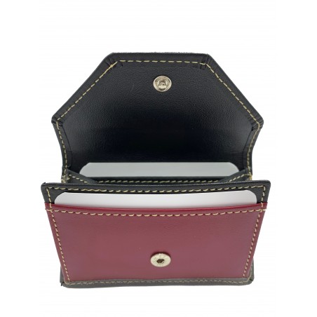 COIN POCKET LEATHER (black, burgundy and grey)