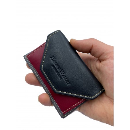 COIN POCKET PIEL (negro ,burdeos y gris )