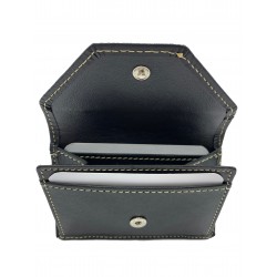 COIN POCKET LEATHER (BLACK) 2