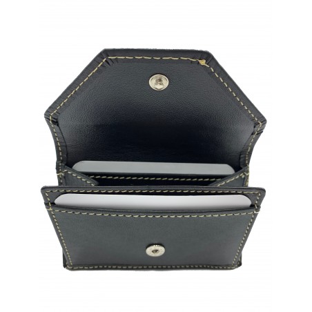 COIN POCKET LEATHER (BLACK)