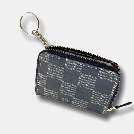 BLUE CHESS KEY RING CARD HOLDER