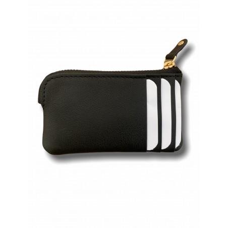 MONEDERO TARJETERO CREMALLERA (NEGRO)