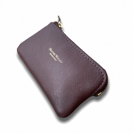 ZIPPERED CARD HOLDER PURSE (BROWN)