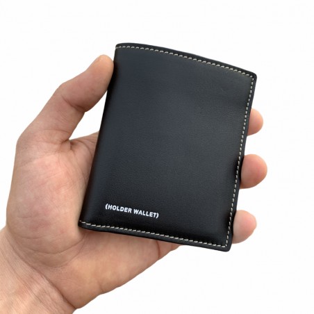 SKINNY WALLET 100%PIEL (BLACK)