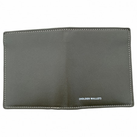 CARTERA SKINNY 100% PIEL (VERDE MILITAR)