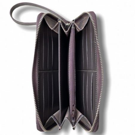 BILLETERO GRANDE MARRÓN AJEDREZ