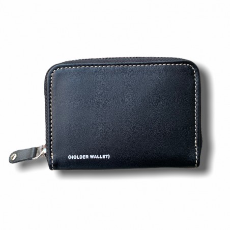 TARJETERO LLAVERO 100% PIEL NEGRO