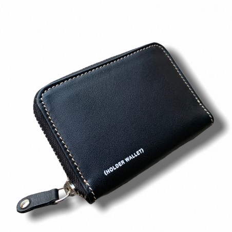 TARJETERO LLAVERO 100% PIEL NEGRO