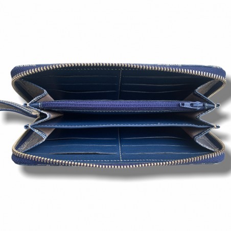 BILLETERO GRANDE AJEDREZ AZUL