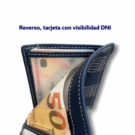CARTERA SKINNY (AZUL AJEDREZ )