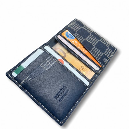 CARTERA SKINNY (AZUL AJEDREZ )