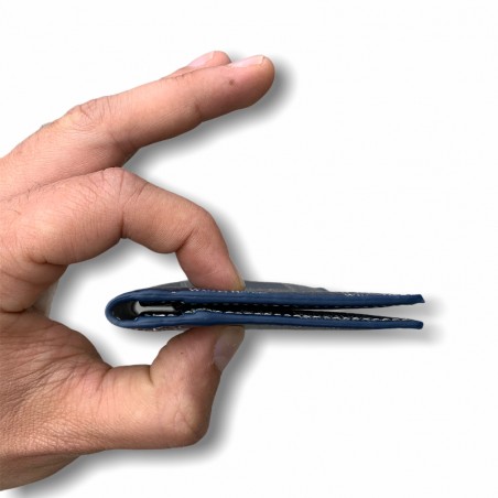 CARTERA SKINNY (AZUL AJEDREZ )