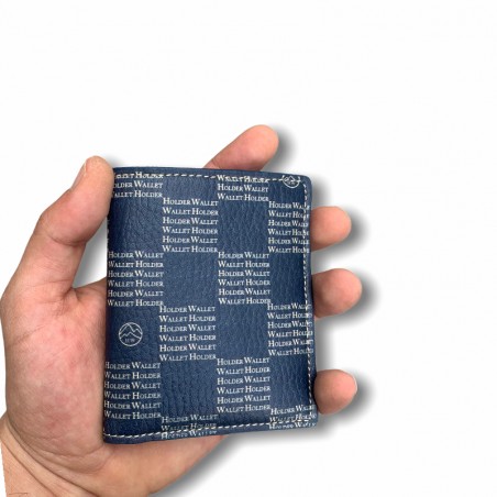 CARTERA SKINNY (AZUL AJEDREZ )