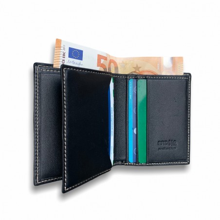 CARTERA VERTICAL ZIPPER CLASIC NEGRA