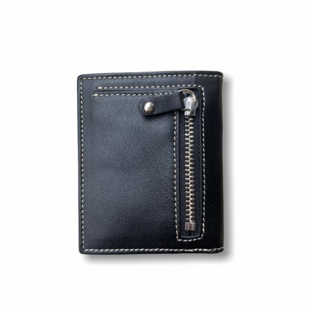 CARTERA VERTICAL ZIPPER CLASIC NEGRA