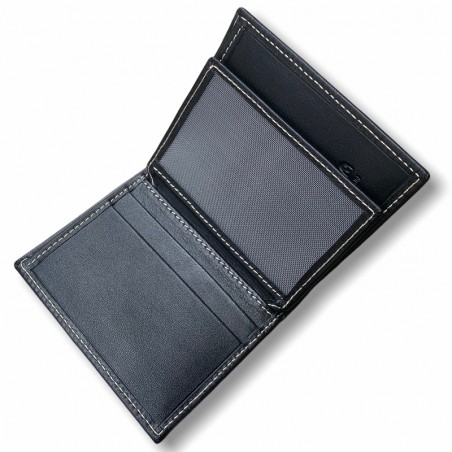 CARTERA VERTICAL ZIPPER CLASIC NEGRA