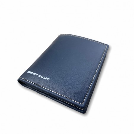 CARTERA VERTICAL ZIPPER CLASIC (AZUL MARINO)