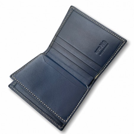 CARTERA VERTICAL ZIPPER CLASIC (AZUL MARINO)