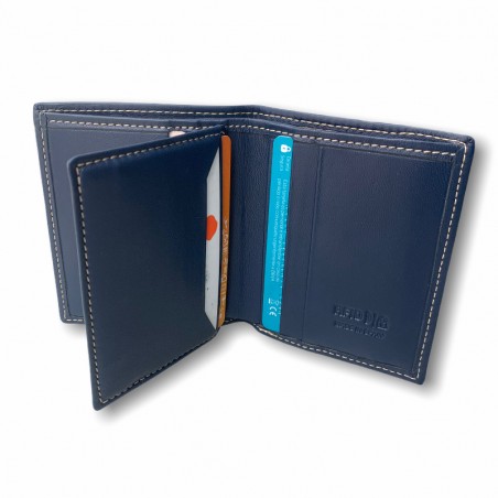 CARTERA VERTICAL ZIPPER CLASIC (AZUL MARINO)