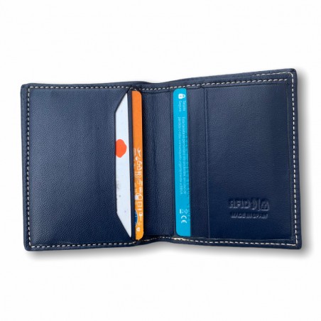 CARTERA VERTICAL ZIPPER CLASIC (AZUL MARINO)