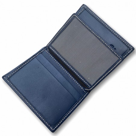 CARTERA VERTICAL ZIPPER CLASIC (AZUL MARINO)