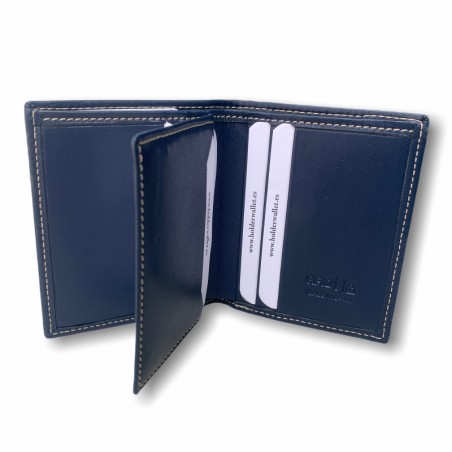 CARTERA VERTICAL ZIPPER CLASIC (AZUL MARINO)