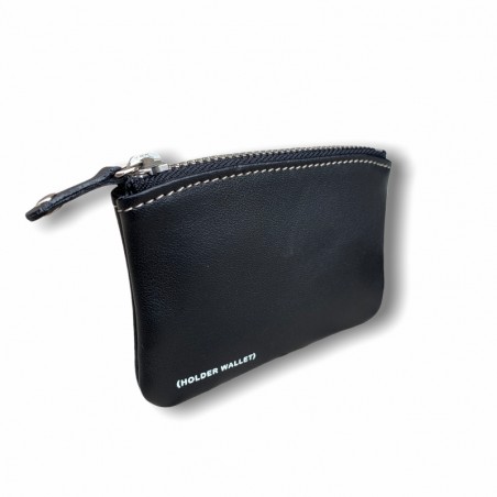 MONEDERO GYM 100% PIEL  (Negro)