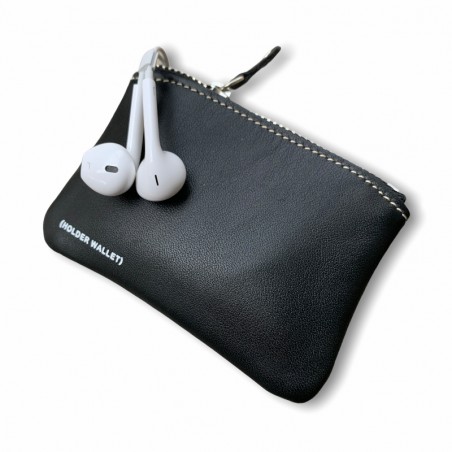 MONEDERO GYM 100% PIEL  (Negro)