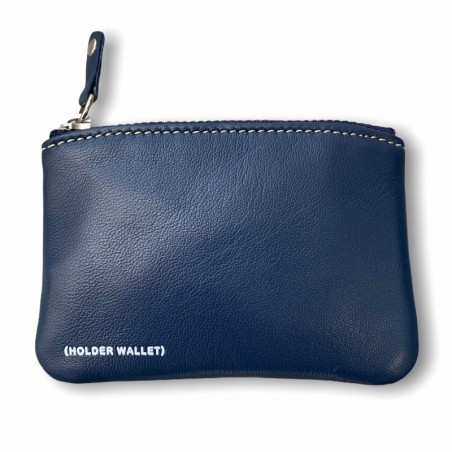 MONEDERO GYM 100% PIEL (AZUL MARINO)