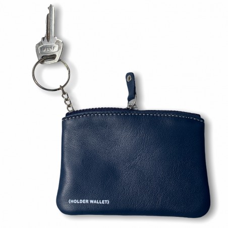 MONEDERO GYM 100% PIEL (AZUL MARINO)