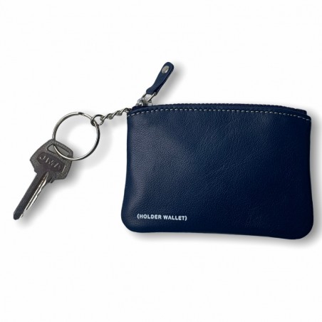 MONEDERO GYM 100% PIEL (AZUL MARINO)