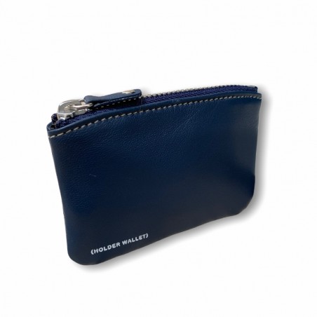MONEDERO GYM 100% PIEL (AZUL MARINO)