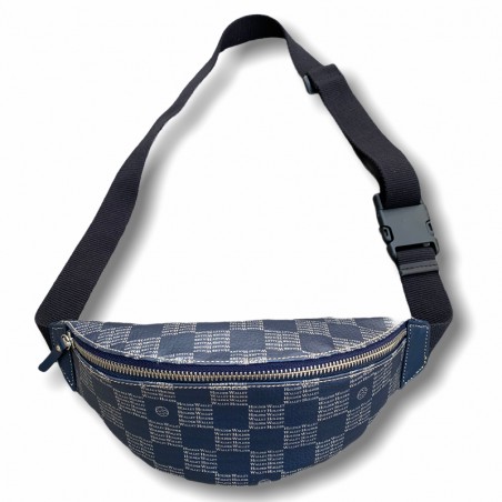 BLUE CHESS FANNY PACK
